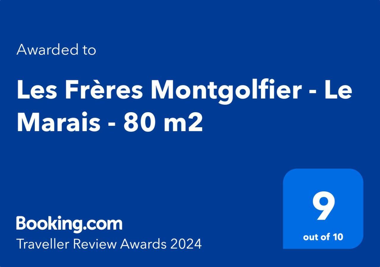 Les Freres Montgolfier - Le Marais - 80 M2 Lägenhet Paris Exteriör bild